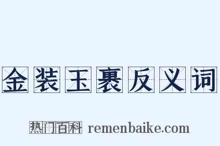 金装玉裹反义词是什么意思的图片
